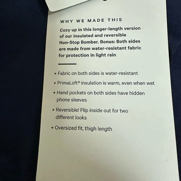 NWT Lululemon Oversized Bomber Jacket - Picture 7 of 8